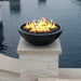 Modern Blaze Smooth Concrete Gas Fire Bowl - 27-Inch to 76-Inch Sizes - Sweatfully