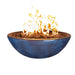 Modern Blaze Smooth Concrete Gas Fire Bowl - 27-Inch to 76-Inch Sizes - Sweatfully
