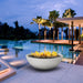 Modern Blaze Smooth Concrete Gas Fire Bowl - 27-Inch to 76-Inch Sizes - Sweatfully