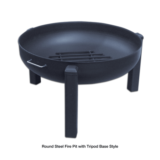 Modern Blaze Round Steel Fire Pit - Sweatfully