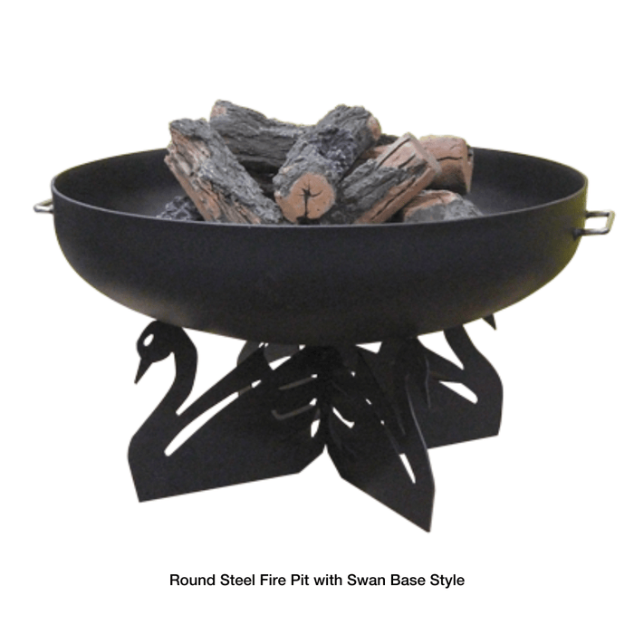 Modern Blaze Round Steel Fire Pit - Sweatfully