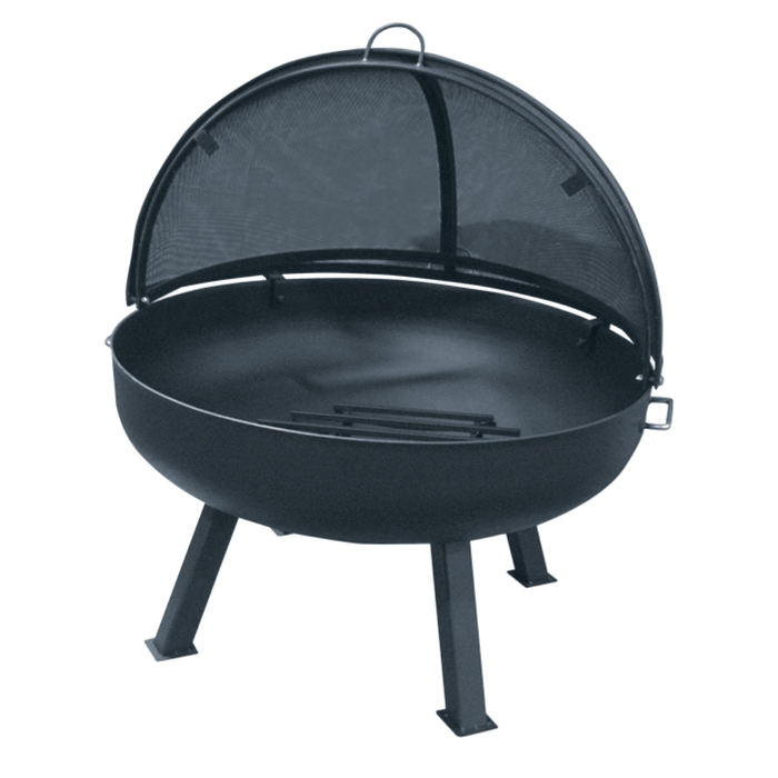 Modern Blaze Round Steel Fire Pit - Sweatfully