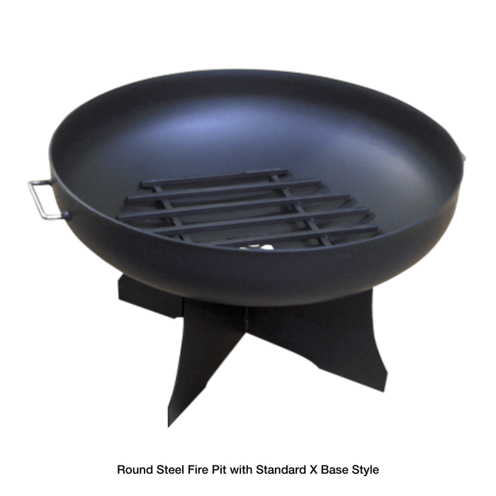 Modern Blaze Round Steel Fire Pit - Sweatfully