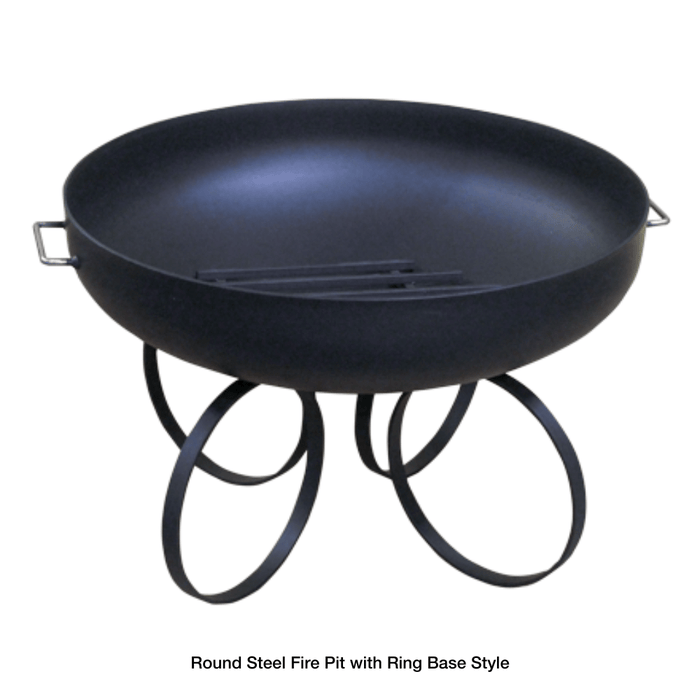 Modern Blaze Round Steel Fire Pit - Sweatfully