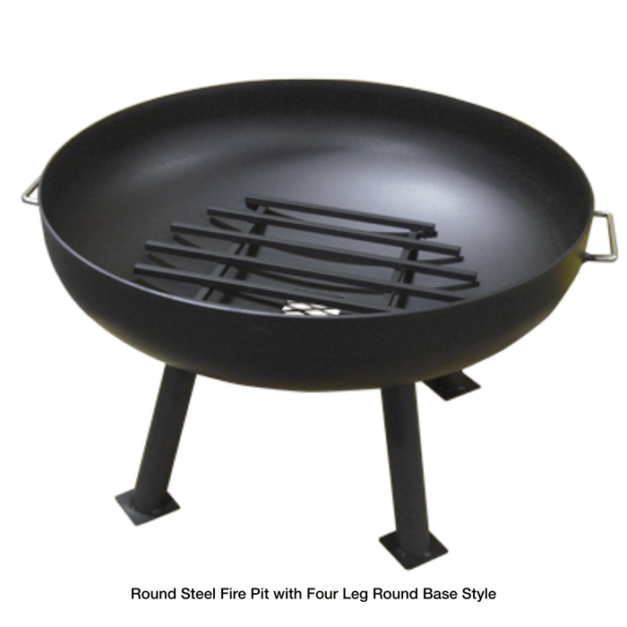 Modern Blaze Round Steel Fire Pit - Sweatfully