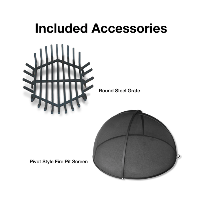 Modern Blaze Round Steel Fire Pit - Sweatfully