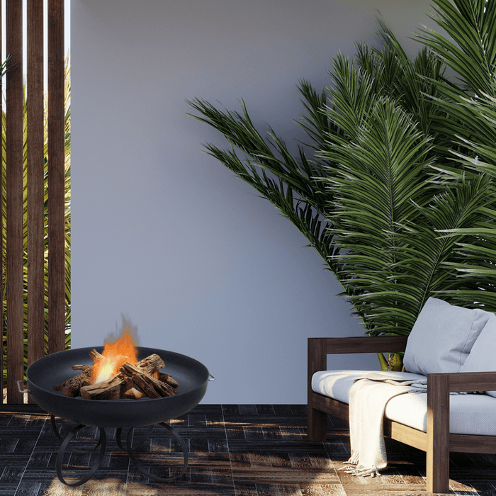 Modern Blaze Round Steel Fire Pit - Sweatfully