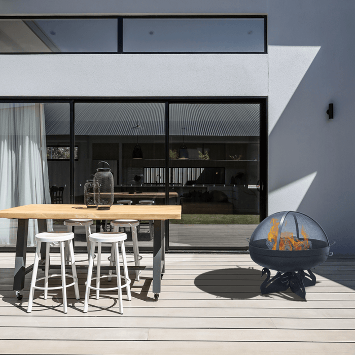 Modern Blaze Round Steel Fire Pit - Sweatfully