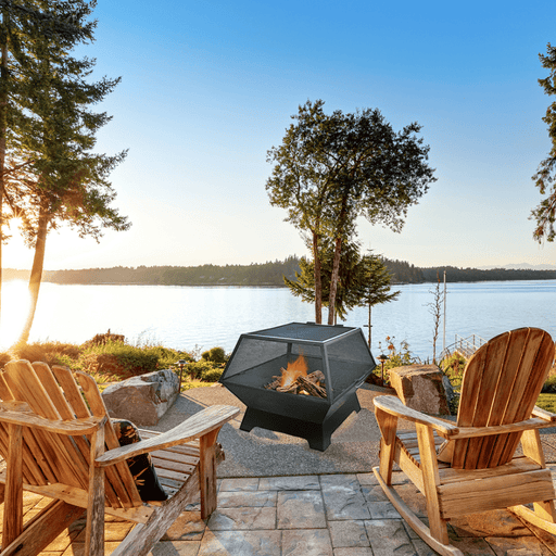 Modern Blaze Square Steel Fire Pit - Sweatfully