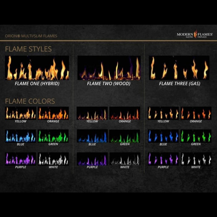 Modern Flames Orion Multi 60" Heliovision Built-In Electric Fireplace [OR60-MULTI] (SAK73095) - Sweatfully