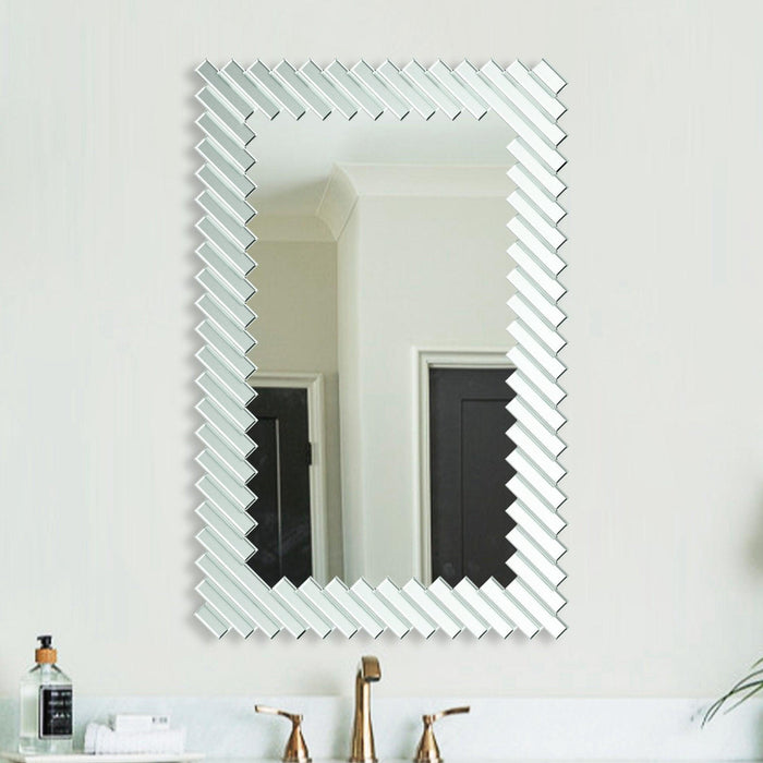 Modern Rectangle Framed Decorative Mirror - Sweatfully