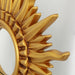 Modern Sunburst Golden Mirror Antiqued Casual Wall Decoration - Sweatfully