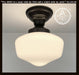 Modern Schoolhouse 8" Milk Glass Replacement Globe - Sweatfully