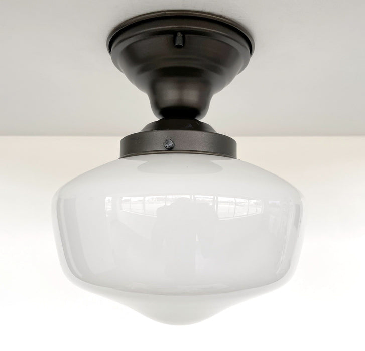 Modern Schoolhouse 8" Milk Glass Replacement Globe - Sweatfully
