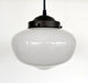 Modern Milk Glass Schoolhouse Pendant Light - Sweatfully