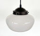 Modern Milk Glass Schoolhouse Pendant Light - Sweatfully