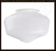 Modern Schoolhouse 8" Milk Glass Replacement Globe - Sweatfully