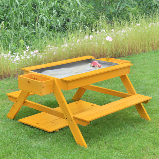 Mojave Outdoor Picnic & Sand Table Playset | 2-in-1 Wooden Activity Table for Kids - Sweatfully