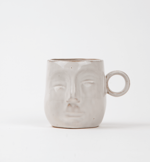 Stoneware Abstract Face Mug - Sweatfully