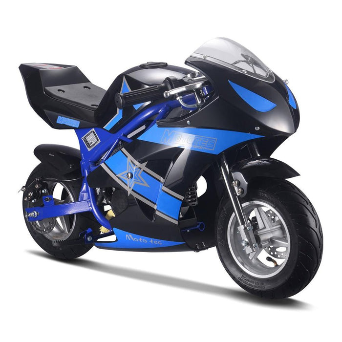 MotoTec GT 49CC 2-Stroke Premium Air Cooled Gas Pocket Bike (93706896) - Sweatfully