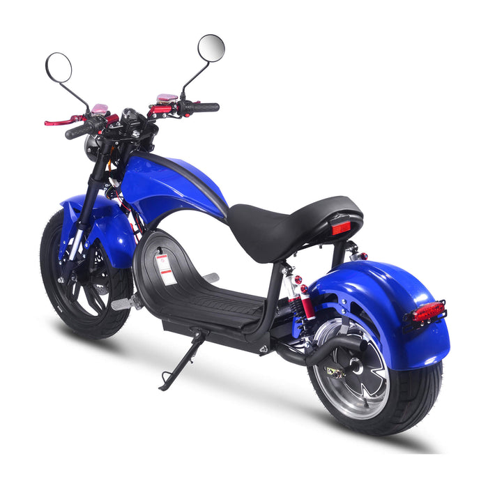 MotoTec Raven 60V/30AH 2500W Electric Moped Motorcycle Scooter For Adults, Blue (SAK98017) - Sweatfully