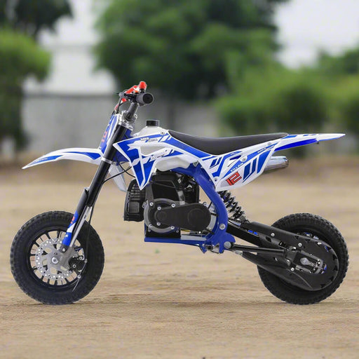 MotoTec Villain 52CC 2-Stroke Kids Gas Dirt Bike (93495478) - Sweatfully