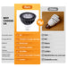 Gardenreet 5W Aluminum MR16 LED Bulb Dimmable, 2700K Warm White, AC/DC 12V Low Voltage, GU5.3 Bi-Pin Base, 450 Lumens 35W Halogen Equivalent, 45 Degree Spot night light bulb for Outdoor Landscape, Recessed, Track Lighting - Sweatfully