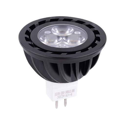 Gardenreet 5W Aluminum MR16 LED Bulb Dimmable, 2700K Warm White, AC/DC 12V Low Voltage, GU5.3 Bi-Pin Base, 450 Lumens 35W Halogen Equivalent, 45 Degree Spot night light bulb for Outdoor Landscape, Recessed, Track Lighting - Sweatfully