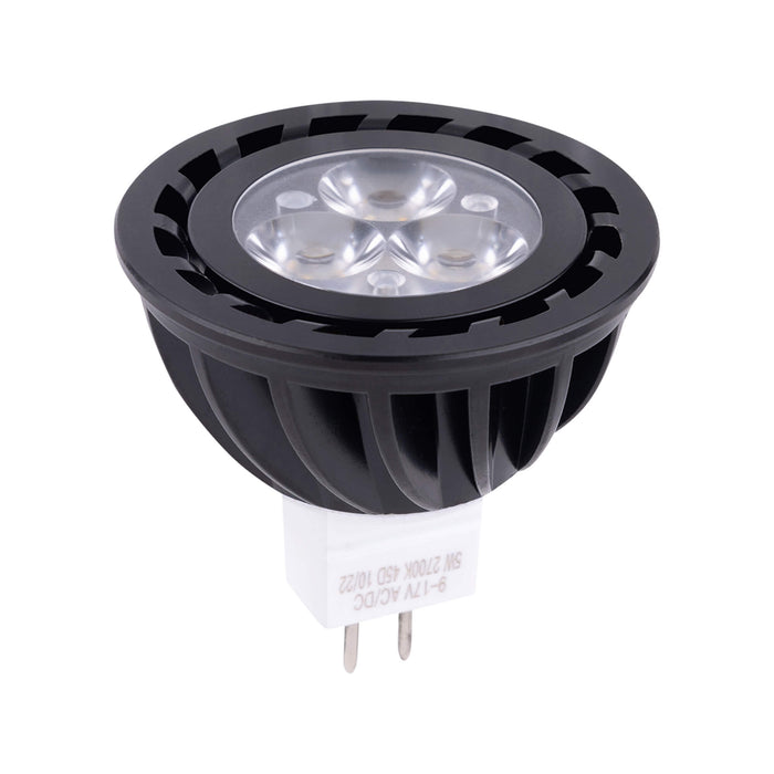 Gardenreet 5W Aluminum MR16 LED Bulb Dimmable, 2700K Warm White, AC/DC 12V Low Voltage, GU5.3 Bi-Pin Base, 450 Lumens 35W Halogen Equivalent, 45 Degree Spot night light bulb for Outdoor Landscape, Recessed, Track Lighting - Sweatfully