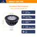 Gardenreet 5W Aluminum MR16 LED Bulb Dimmable, 2700K Warm White, AC/DC 12V Low Voltage, GU5.3 Bi-Pin Base, 450 Lumens 35W Halogen Equivalent, 45 Degree Spot night light bulb for Outdoor Landscape, Recessed, Track Lighting - Sweatfully