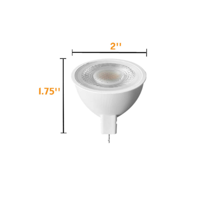 Gardenreet 5W MR16 LED Bulb, AC/DC 12V Low Voltage, GU5.3 Bi-Pin Base, 450 Lumens 35W Halogen Equivalent, 45 Degree Spot night light bulb for Outdoor Soptlight, Well Light, Downlight(2700/4000/5000K) - Sweatfully
