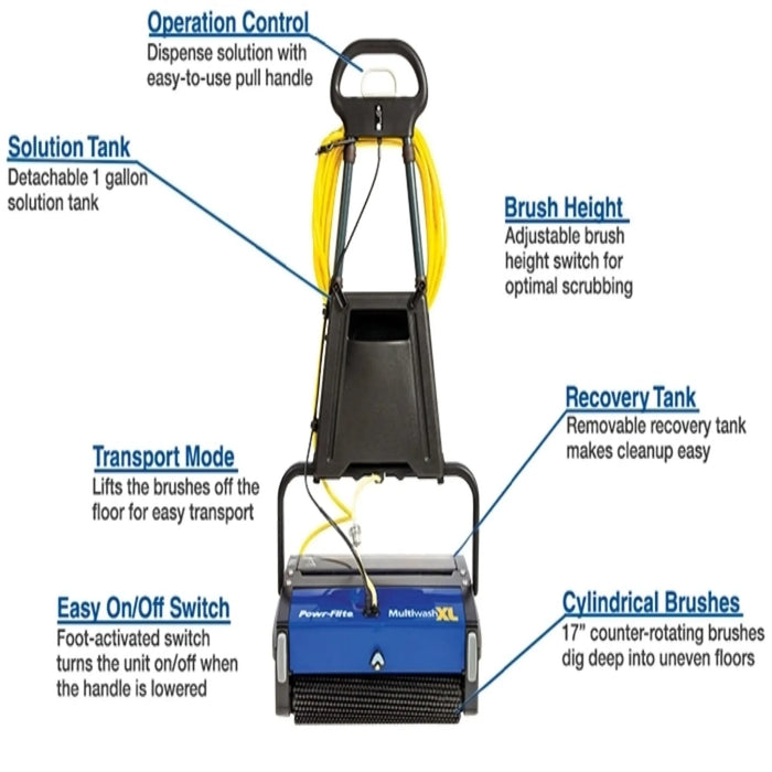 Powr-Flite 18" Multi-Surface Automatic Floor Scrubber - Sweatfully