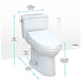 [MW7763084CEG#01] TOTO Drake 1.28 GPF Washlet Elongated Toilet With C5 Bidet Seat (SAK74362) - Sweatfully