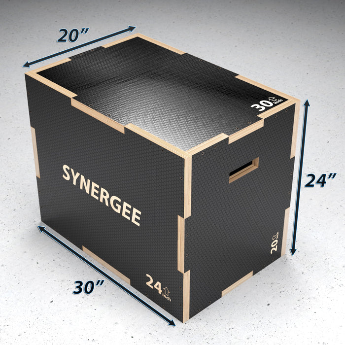 Synergee Non-Slip 3-in-1 Wood Plyo Boxes - Sweatfully