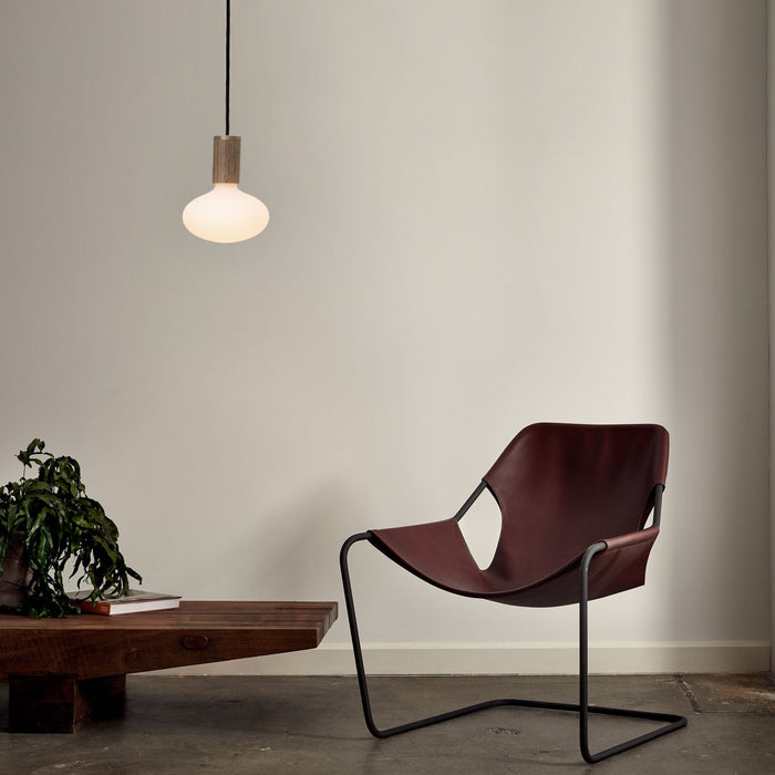 Oval Dim to Warm Pendant Light in Oak - Sweatfully