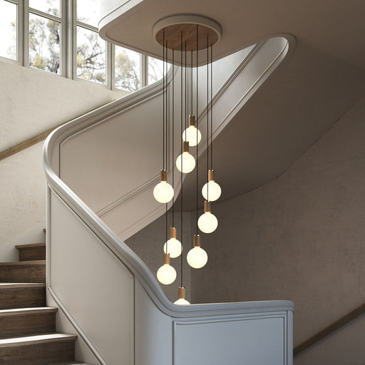 Nine Pendant in Oak + Sphere IV - Sweatfully