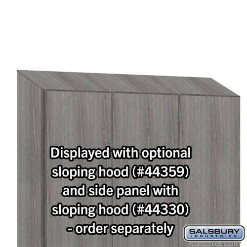 Salsbury Sloping Hood - for 12 Inches Wide - 15 Inch Deep Premier Wood Locker - 3 Wide - Skyline Walnut - Sweatfully