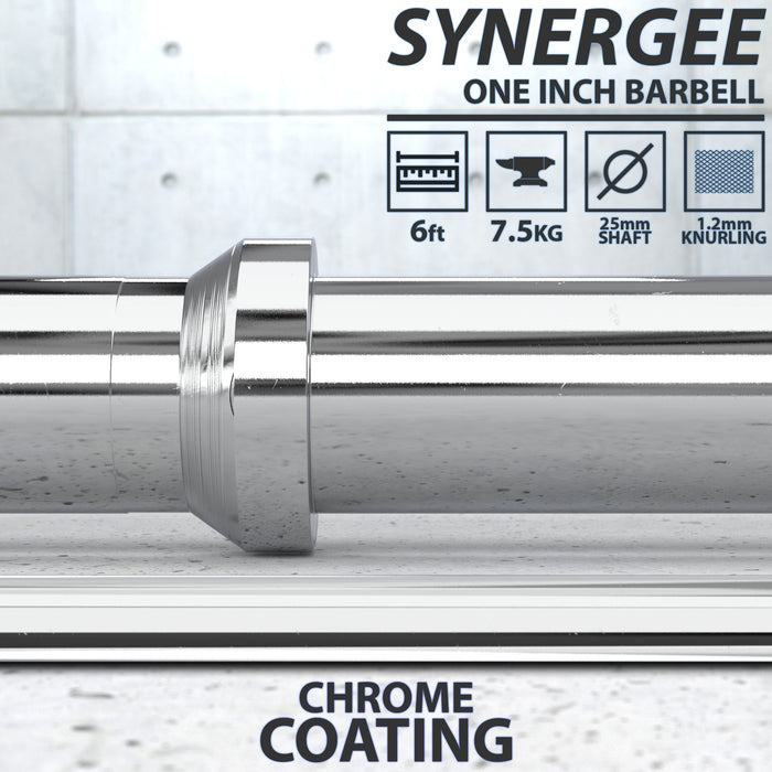 Synergee 1" Barbell - Sweatfully