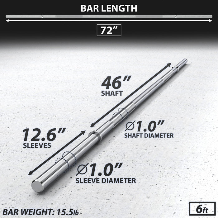 Synergee 1" Barbell - Sweatfully