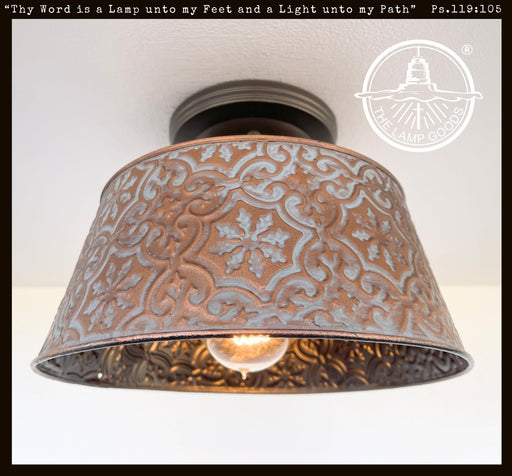 Ornate Copper Ceiling Light - Sweatfully