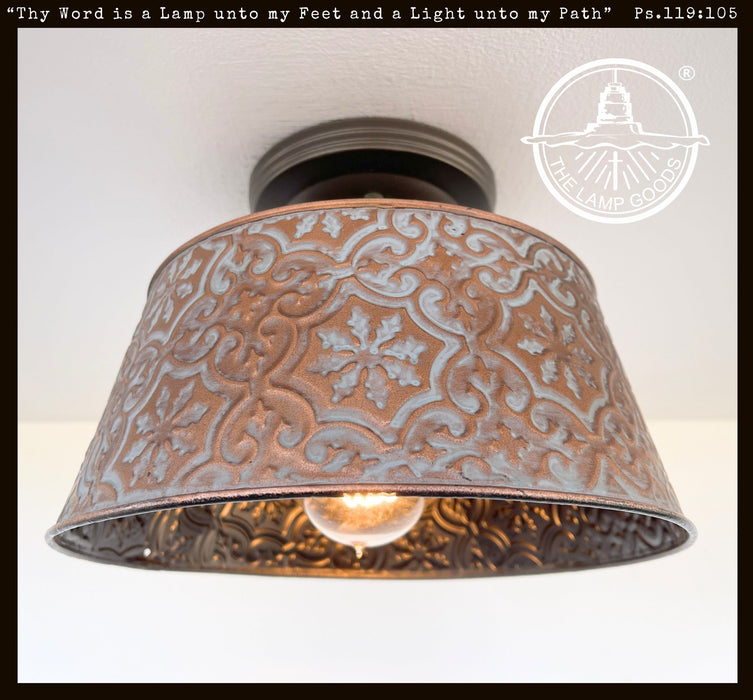 Ornate Copper Ceiling Light - Sweatfully