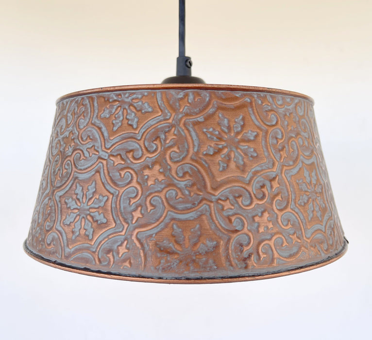 Ornate Copper Pendant Light Fixture - Sweatfully
