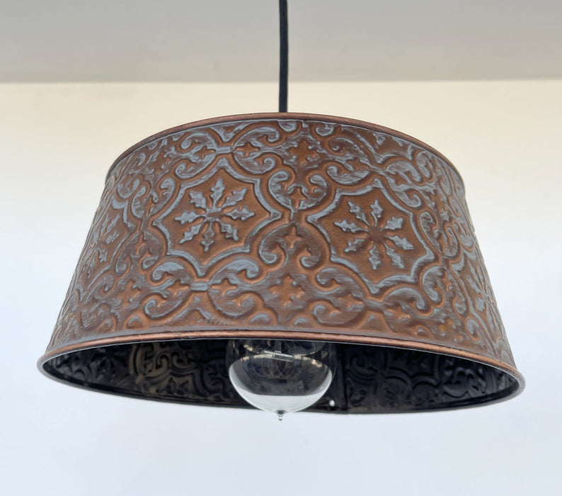 Ornate Copper Pendant Light Fixture - Sweatfully