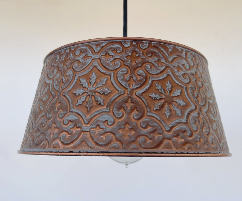 Ornate Copper Pendant Light Fixture - Sweatfully
