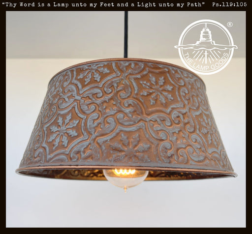 Ornate Copper Pendant Light Fixture - Sweatfully