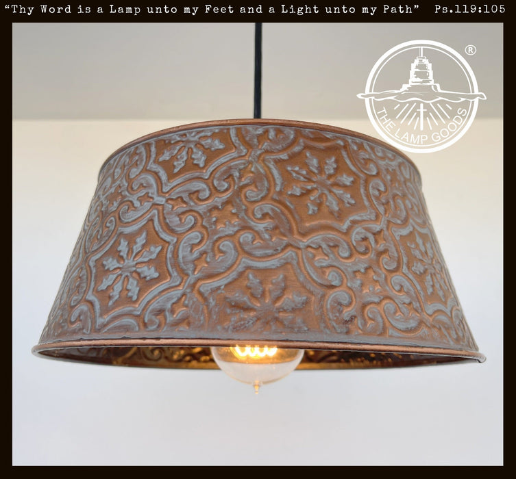 Ornate Copper Ceiling Light - Sweatfully