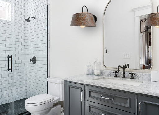 Ornate Copper Wall Sconce Light Fixture - Sweatfully