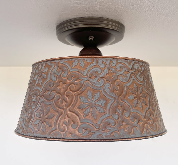 Ornate Copper Ceiling Light - Sweatfully