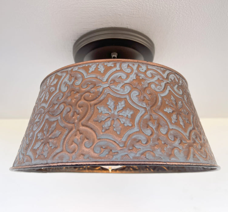 Ornate Copper Ceiling Light - Sweatfully