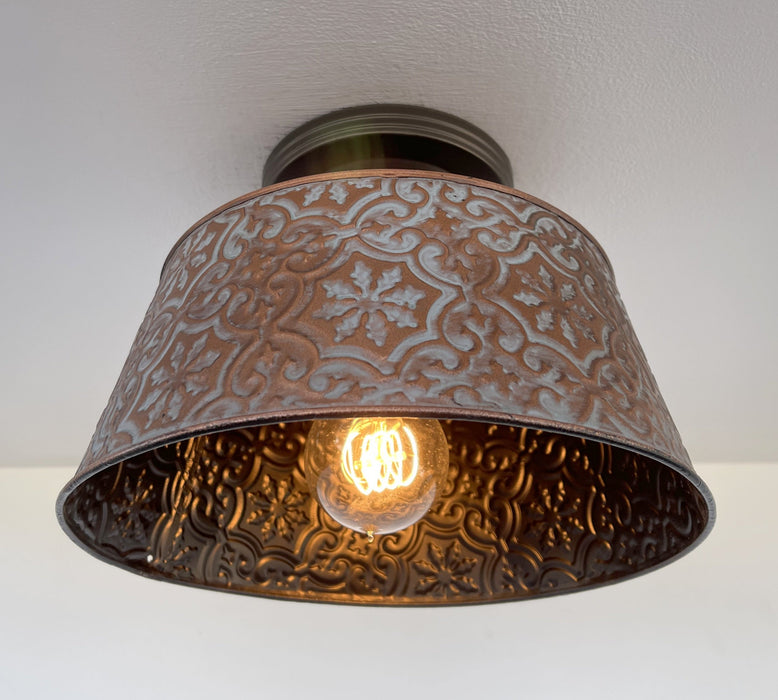 Ornate Copper Ceiling Light - Sweatfully